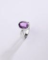 Vedic Amethyst (Jamunia) Ring – 925 Silver - #1136B