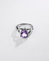 Classic Amethyst (Jamunia) Ring – 925 Silver - #1105N3 Drop