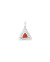 Moonlit Crown Triangular Coral Pendant in 925 Silver