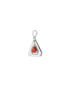 Moonlit Crown Triangular Coral Pendant in 925 Silver