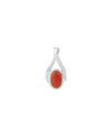 Gentle Curve Coral Pendant in 925 Silver