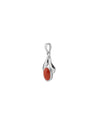 Wave Curve Coral Pendant in 925 Silver