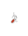 Eternal Om Coral Pendant in 925 Silver