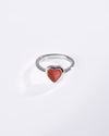 Rich Coral (Moonga) Ring – 925 Silver - #1218B Hr
