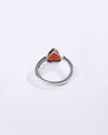 Rich Coral (Moonga) Ring – 925 Silver - #1218B Hr