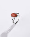 Opulent Coral (Moonga) Ring – 925 Silver Luxe - #1220HB