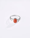 Coral (Moonga) Ring – 925 Silver Signature - #1149B