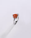 Statement Coral (Moonga) Ring – 925 Silver - #1218N3 Hr