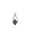 Gentle Curve Emerald Pendant in 925 Silver