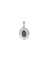 Moonlit Crown Emerald Pendant In 925 Silver