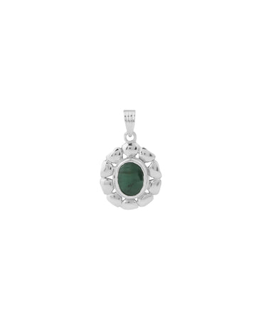Florent Emerald Pendant in 925 Silver