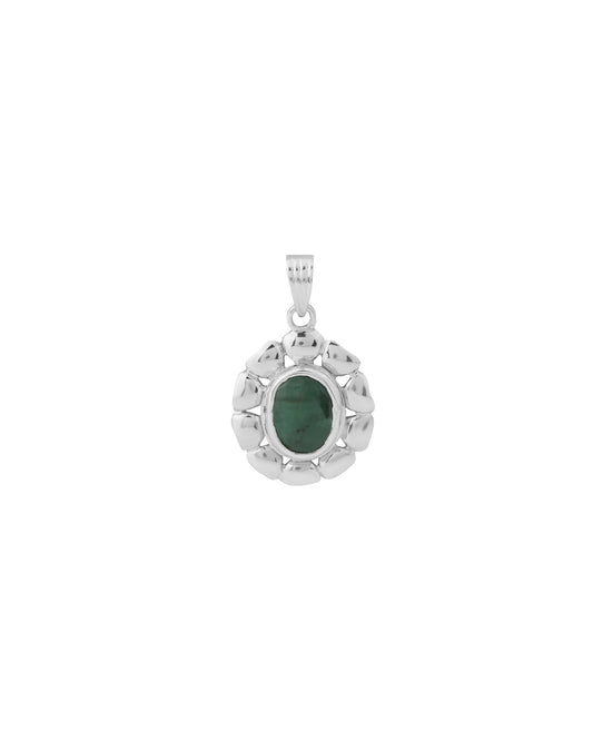 Florent Emerald Pendant in 925 Silver