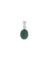 Plain Emerald Pendant in 925 Silver