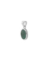 Plain Emerald Pendant in 925 Silver