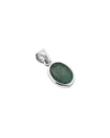 Plain Emerald Pendant in 925 Silver