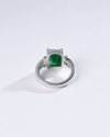 Vedic Emerald (Panna) Ring – 925 Silver - #1148N4 Sq