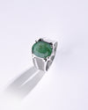 Daily Wear Emerald (Panna) Ring – 925 Silver - #1111N4