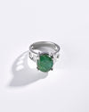 Classic Emerald (Panna) Ring – 925 Silver - #1107N4