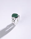 Focus Emerald (Panna) Ring – 925 Silver - #1199B