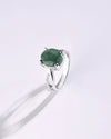 Emerald (Panna) Ring – 925 Silver Minimalist - #1102N4