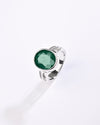 Elegant Emerald (Panna) Ring – 925 Silver - #1142B