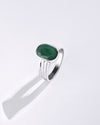 Emerald (Panna) Ring – 925 Silver Minimalist - #1228B
