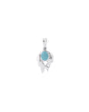 Luna Leaf Turquoise Pendant in 925 Silver