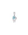 Luna Leaf Turquoise Pendant in 925 Silver