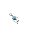 Luna Leaf Turquoise Pendant in 925 Silver