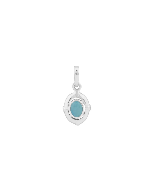 Moonlit Crown Turquoise Pendant in 925 Silver