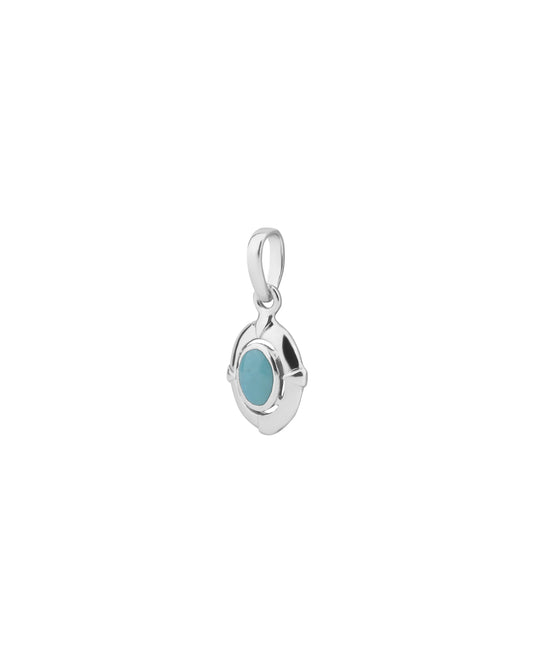 Moonlit Crown Turquoise Pendant in 925 Silver
