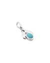 Wave Curve Turquoise Pendant in 925 Silver
