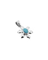 Sun Petal Shaped Turquoise Pendant in 925 Silver