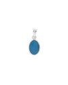 Plain Turquoise Pendant in 925 Silver