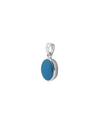 Plain Turquoise Pendant in 925 Silver