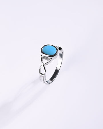 Luxe Turquoise (Firoza) Ring – 925 Silver - #1105