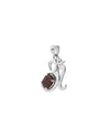 Eternal Om Garnet Pendant in 925 Silver
