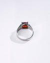 Certified Garnet (Gomed) Ring – 925 Silver - #1224N4 Sq