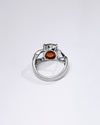 Stylish Garnet (Gomed) Ring – 925 Silver - #1131N4