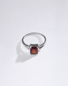 Designer Garnet (Gomed) Ring – 925 Silver - #1148N4 Sq