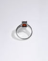 Designer Garnet (Gomed) Ring – 925 Silver - #1148N4 Sq