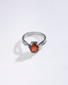 Bold Garnet (Gomed) Ring – 925 Silver - #1102N6