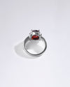 Bright Garnet (Gomed) Ring – 925 Silver - #1134N4
