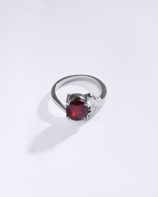 Pure Energy Garnet (Gomed) Ring – 925 Silver - #1176N4