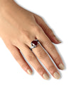 Pure Energy Garnet (Gomed) Ring – 925 Silver - #1176N4