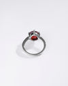 Elevated Garnet (Gomed) Ring – 925 Silver - #1218N6
