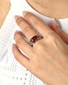 Smart Garnet (Gomed) Ring – 925 Silver - #1106N4 Re