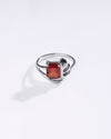 Refined Garnet (Gomed) Ring – 925 Silver - #1191N4 Sq