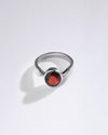 Charming Garnet (Gomed) Ring – 925 Silver - #1136B
