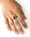 Chic Garnet (Gomed) Ring – 925 Silver - #1162B